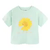 Mudkingdom Vestiti per ragazze T-shirt a spalla scesa a righe con fiori margherita per 210615