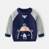 Autumn New Boys Casual Style Sweater Small and Medium Mens Pullover Childrens Round Neck Trend Cartoon Sweater Girls Sweaters Y1024