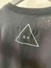 Camiseta Rhude para hombre y mujer, camiseta Rhude con estampado de diagrama lógico de pensamiento de alta calidad, camiseta Rh con marca triangular en la espalda, manga corta de gran tamaño QD1L