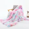 Moda coral velo cobertor cobertores macios casual viagem ao ar livre portátil xale personalidade tie dye nap sono xales89272263999465