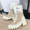 women boots designer sexy thick heel desert platform comfortable boot square head leather autumn and winter shoes size 35-41