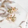 Vanssey мода ювелирные изделия цветок птица натуральная мать жемчужной раковины эмаль кубические серьги из циркония аксессуары для женщин 2020