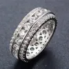 Vintage Solid 925 Sterling Zilver 3CT Diamond Ring Vinger Luxe Engagement Bruiloft Eeuwige Band RINGEN Sets Voor Vrouwen Sieraden