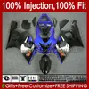 Cuerpo de molde de inyección para SUZUKI GSXR 750CC 600CC 750 600 CC 2004-2005 43No.61 GSXR-750 GSXR600 GSXR750 K4 2004 2005 GSXR-600 GSX-R750 04 05 Kit de carenado OEM stock azul