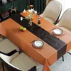 Masa bezi deri desen su geçirmez masa örtüsü kahve mobilya dekorasyon arka plan modern basit saf renk mantel mesa