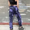 INS Recommend Korean Style Cool Girl High Waist Vintage Harem Pants For Women Fashion Harajuku Cargo Trousers Sportswear 210525