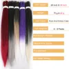 Extensions de cheveux tressés pré-étirés Ombre Easy Jumbo Braids Hair 20quot 26quot Tresses synthétiques au crochet Noir Brun Rose7216231