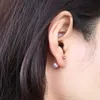 Sinya Natural Round Pearls 18K Золотые бусины Шт. Серьги Серьги Винт мяч Плотный дизайн DIY Носить изысканные украшения