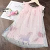Summer Girls Dress Princess Dzieci do Causal Nosić Kwiatowe Odzież dziecięca Vestido Robe File 210429