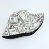 Nieuwe Dollar Print Vissen Cap Bob Chapeau Femme Omkeerbare Emmer Hoed Mannen Vissen Emmer Hoeden voor Vrouwen Harajuku Hip hop Gorro Q080297C