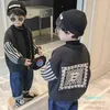 Ragazzi a strisce a maglia a maglietta a maniche lunghe Cardigan Kids RemoDery Patch Outwear Outwear per bambini Casual Abbigliamento Q2854