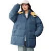 Зимние женщины негабаритные парки куртки повседневные толстые теплые с капюшоном пальто женское снаряжение спортивная куртка Parkas 211221