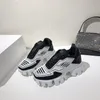 Prada sneakers Klasik kalın tabanlı rahat ayakkabılar erkek Luxe hafispor ayakkabı Transformers 3D Kauçuk Taban Büyük Sneakers Çift Modeller