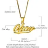 Colares de pingentes de colar ok letra de hip -hop jóias rock rock hiphop dourado cor prata em aço inoxidável jóias de rapper DJ Jewellery