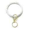 Bracelets Keychain Silicone Keyring Bracelet Bangle Twist Pattern Wristlet Key Chain Holder Large Circle Bangles Key Ring