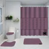 Badkamer Antislip Matten Letter Gedrukt Waterdichte Douche Gordijnen Fashion Toilet Cover Mats Four Stuk Set