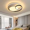 Lampadari Lampadario moderno a LED Illuminazione per soggiorno Camera da letto Cucina Studio Bianco Nero Grigio Lampada AC 110-220V
