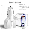 Caricabatterie per auto da 20 W Carica rapida QC3.0 PD Tipo C USB-C 3.5A 2.1A 25W Adattatore di ricarica rapida da parete Caricatore USB per telefono Xiaomi Huawei Samsung universale