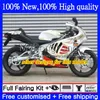 Wróżki + Pokrywa zbiornika dla Aprilia RS-250 RSV250 RSV 250 RS 250 RSV250RR 5NO.0 RS250 RR 98 99 00 01 02 03 RS250R 1998 1999 2000 2000 2001 2002 2003 ABS Bodys Kit Błyszczący Czerwony Czarny