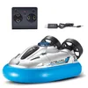 EMT BT2 2.4G Remote Control Mini Hovercraft& Electric Boat Kid Toy, Dual Motor Strong Power,Waterproof, Christmas Kid Birthday Boy Gift,USEU