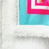 Regenbogen-Einhorn-Decke für Bett, Sofa, warme Baumwolle, Lammwolle, gemütliche Decken, Überwürfe, rechteckig, für Büro, beschwert