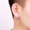 Boucles d'oreilles punk en acier inoxydable, breloque bouton d'oreille, édition coréenne, mode, Non allergène, 9983648