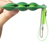 Fidget Toys Decompression Edamame Squishy Squeezeエンドウ豆キーホルダーかわいいストレス大人のおもちゃのゴム男の子クリスマスギフト0049