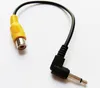 3.5 Cables, 90 Degree Angled 3.5MM Mono Male Jack To RCA Female Adapter For GPS AV-in Converter Video Cable 20CM/10PCS