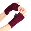 Kobiety zimowe miękkie rękawiczki bez palców dzianiny rękawiczki zachować ciepłe dzianiny piękne sowy zwierzęce zwierzęce