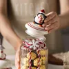 Glass Snack Candy Food Storage Jar Sealed Food Grade Silicone Lid Kitchen Cereal Containers Bottles Christmas Holiday Gift 211110