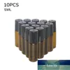 10 Pcs Huile Essentielle Bouteilles À Rouleaux En Verre Mini Minuscule Rechargeable Vide Aromath Brun Transparent 5/10 ML