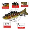 5 adet 10 cm Wobblers Pike Balıkçılık Lures Balıkçılık Araçları Yapay Çok Eklemli Bölümler Yapay Sert Bait Trolling Pike Sazan