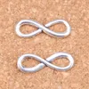 138pcs Antique Silver Plated Bronze Plated infinity symbol connectors Charms Pendant DIY Necklace Bracelet Bangle Findings 23*8mm