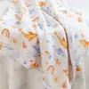 120 cm Baby Swaddle Muslin Deken Kwaliteit Beter dan Aden Anais Baby Multi-Use Katoen / Bamboe Deken Zuigeling Wrap 211105