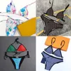 Błyszczący diament List Bikini Set Kobiety Metal Halter Stroje kąpielowe Tekstylny Gradient Kolor Kostiumy kąpielowe z wycięciami Damskie Lato Plaża Pływanie Odzież surfingowa