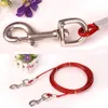 Obroże dla psów Smycze Double-End Hook Dogs Leash Tie Out Cable Metal Haczyki Lead Pet Drut Trakcja Chew Długa Lina Stalowa