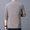 Sweater Cardigan Men's Wool Single Breasted Simple Solid Color Style Loose Knit Jacket Coat Asian Size M-4XL 211221