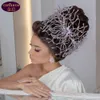 3D Flower Diamond Hoop Wedding Tiara Queen Baroque Crystal Copricapo da sposa Corona di strass con gioielli da sposa Accessori per capelli Copricapo da sposa