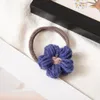 Ly corda menina estudante lã flor borracha banda anel de pelúcia esfera acessórios de cabelo interessante e macio