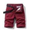 Bahar Erkekler Pamuk Katı Saborları Giyim Yaz Rahat Pantolon Bermuda Moda Kot Plaj Pantolon Kısa 210712