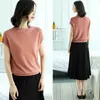 Short Sleeve Summer Women Tops Fashion Womens Clothing Plus Size Knitted Blouse Women Shirts casual Womens Tops and Bouses 210721