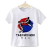 Kids Boys T-shirt Karate Taekwondo Design Baby Toppar Sommarflickor Kläder Toddler Fashion T Shirt Skriv ut Barnkläder, YKP134 G1224