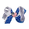 Bébé filles arc enfants enfants pince à cheveux fête nationale américaine croix noeud cheveux accessoires bandeaux fête de l'indépendance américaine chapeaux