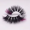 Färg eyelash mink 3d falska ögonfransar naturliga lång 25mm färgade lash ögonfransar fest makeup kit färgglada falska ögonfransar gratis dhl