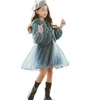 Élégant Automne Robe Princesse À Manches Longues Tutu Robe Enfants Fête D'anniversaire Vêtements Enfants Printemps Robes Pour 10 Ans Filles G1218