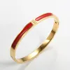 Bangle Fashion Dames Emaille Armband Crystal Gold met zwarte rode blauwe kleur sieraden cadeau