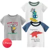 3 stuks / partij Kinderen Jongen T-shirts Kleding 100% Katoen Korte Mouw Tee Tops Baby Meisjes Dichtsluitende Shirts Kinderen Onderhokken