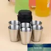 6Pcs 30ml Coffee Beer Cup Outdoor Practical Stainless Steel Cups Shots Set Mini Glasses For Whisky Wine Portable Drinkware