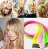 Modehaarverlenging voor vrouwen Lange synthetische clip in uitbreidingen Rechte haarstuk Party Hoogtepunten Punk Hair Pieces