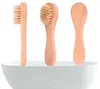 200 pièces brosse de bain nettoyante pour le visage pour exfoliation du visage brosses de nettoyage à poils naturels brossage à sec avec manche en bois bain